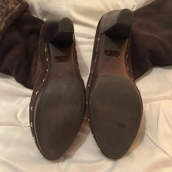 MICHAEL KORS WOMENS HIGH HEELS BOOTS BROWN 7/5 - Picture 3 of 7